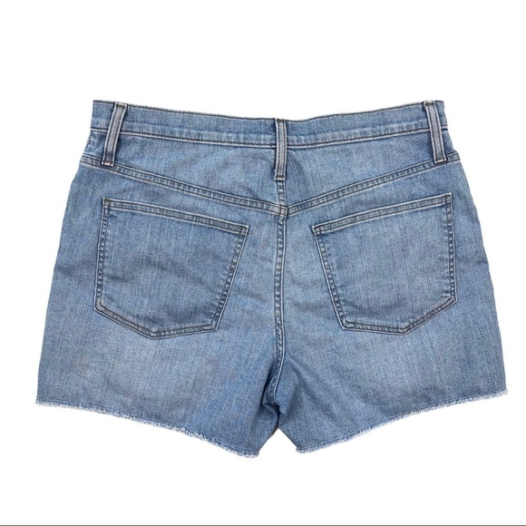J. Crew high-waist button-fly frayed 3.5" jeans shorts stretch denim sz 31 - Picture 7 of 10